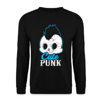 Punk rock music punk rocker punks punk gift - Unisex Sweatshirt - black - Front - Alina (178cm) & Michal (187cm)