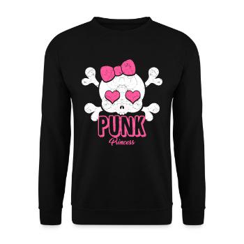 Punk Rock Musik Punkrocker Punks Punker Geschenk - Unisex Pullover - Schwarz - Vorne - Alina (178cm) & Michal (187cm)
