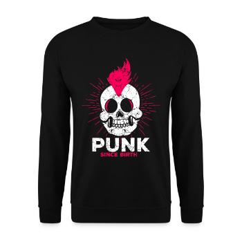 Punk rock music punk rocker punks punk gift - Unisex Sweatshirt - black - Front - Alina (178cm) & Michal (187cm)