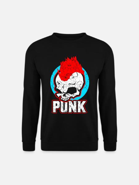 Punk Rock Musik Punkrocker Punks Punker Geschenk - Unisex Pullover - Schwarz