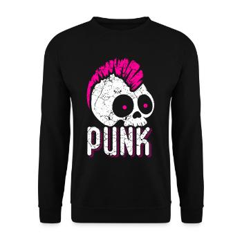 Punk rock music punk rocker punks punk gift - Unisex Sweatshirt - black - Front - Alina (178cm) & Michal (187cm)