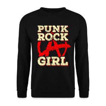 Punk rock music punk rocker punks punk gift - Unisex Sweatshirt - black - Front - Alina (178cm) & Michal (187cm)