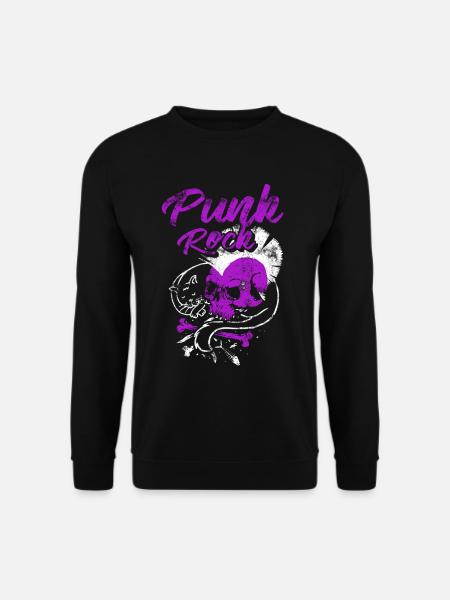 Punkrock Punk Punker Musik Retro Punks - Unisex Pullover - Schwarz