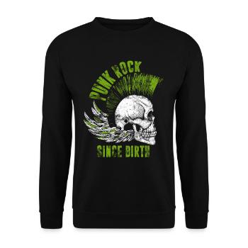 Punkrock Punk Punker Musik Retro Punks - Unisex Pullover - Schwarz - Vorne - Alina (178cm) & Michal (187cm)