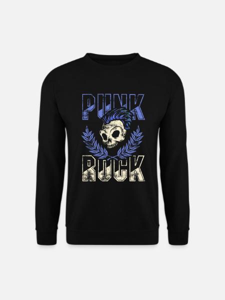Punk Totenkopf Punkrock Punks Punkrocker - Unisex Pullover - Schwarz