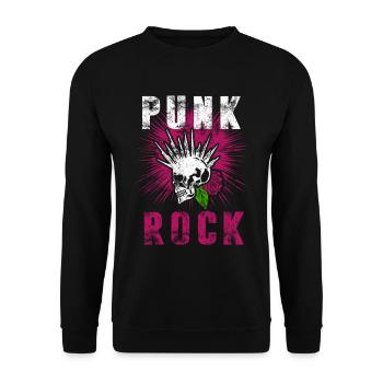 Punk crâne punk rock punks punk rocker - Sweat-shirt Unisexe - noir - Devant - Alina (178cm) & Michal (187cm)