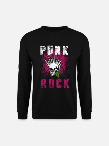Punk crâne punk rock punks punk rocker - Sweat-shirt Unisexe - noir