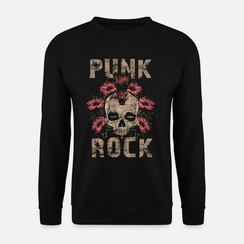 Punk Totenkopf Punkrock Punks Punkrocker - Unisex Pullover - Schwarz