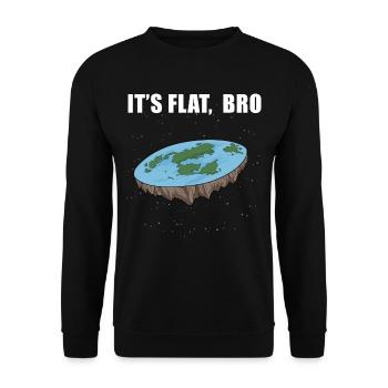 Flat Earth T-Shirt Earth Slice The Earth Is Flat - Unisex Sweatshirt - black - Front - Alina (178cm) & Michal (187cm)