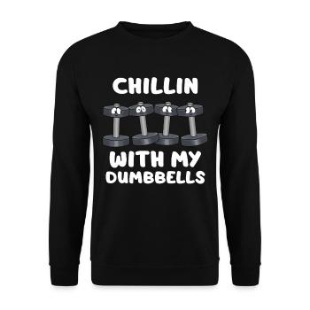 Gym Tshirt Herren Bodybuilding Shirt Fitness - Unisex Pullover - Schwarz - Vorne - Alina (178cm) & Michal (187cm)