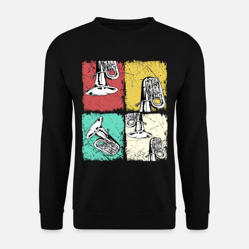Tuba T-Shirt Sousaphon Blasmusik Musik Big Band - Unisex Pullover - Schwarz