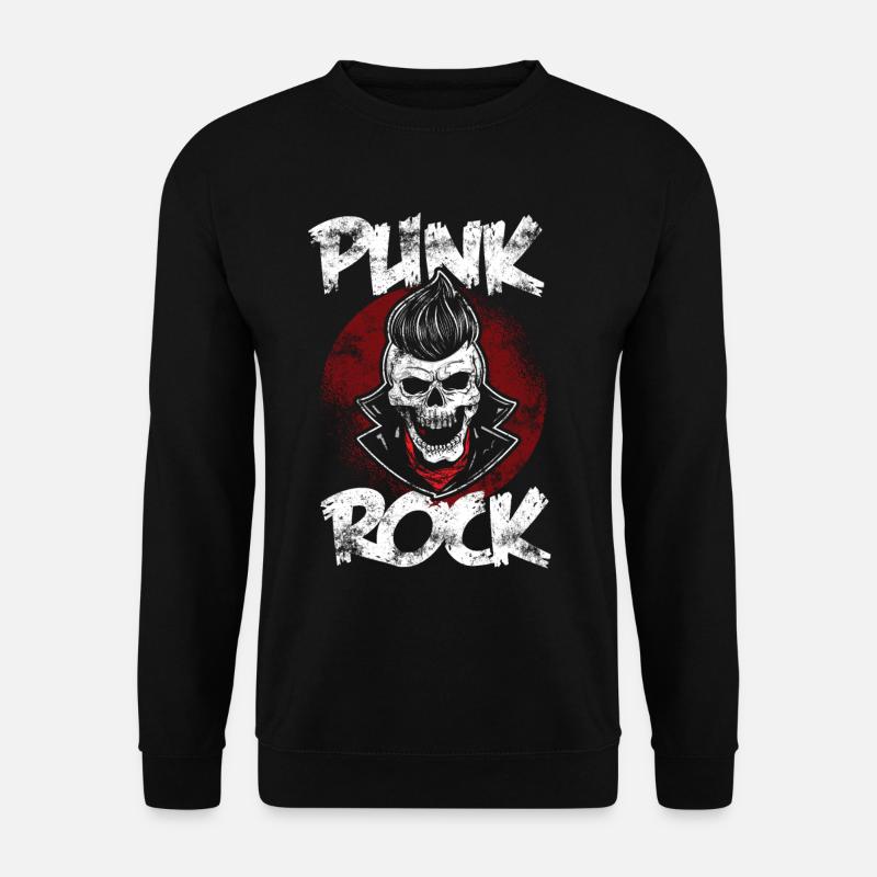 Punk Punrkocker Totenkopf Punks Punker Musik - Unisex Pullover - Schwarz