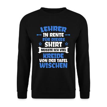 Retraités Pour Ce T-shirt J’ai dû Lange - Sweat-shirt Unisexe - noir - Devant - Alina (178cm) & Michal (187cm)