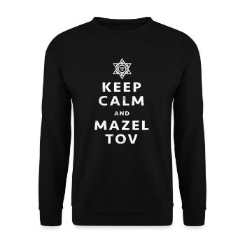 Israël Judaïsme hébreu Tel Aviv Jude Mazel Tov - Sweat-shirt Unisexe - noir - Devant - Alina (178cm) & Michal (187cm)