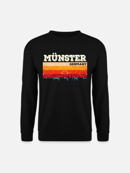 Mein Münster Skyline Deutschland Heimat Stadt - Unisex Pullover - Schwarz