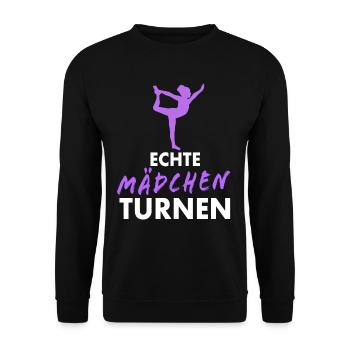 Vraies filles Gymnastique Acrobaties et gymnastique - Sweat-shirt Unisexe - noir - Devant - Alina (178cm) & Michal (187cm)