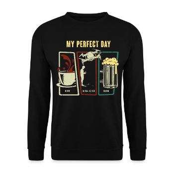 Drone Drone pilot - My Perfect Day - Unisex Sweatshirt - black - Front - Alina (178cm) & Michal (187cm)