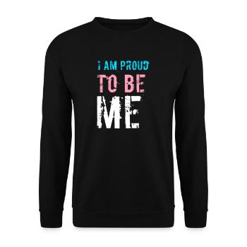 Transgender transsexual trans gift - Unisex Sweatshirt - black - Front - Alina (178cm) & Michal (187cm)