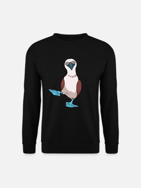 Blaufußtölpel Lustiger Meeresvogel Blauer Vogel - Unisex Pullover - Schwarz