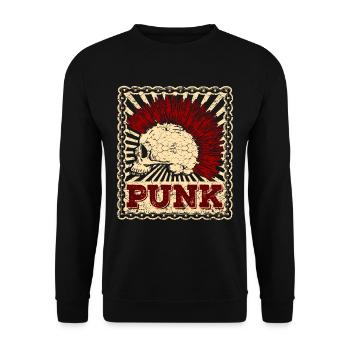 Punk Punk Rock Music Punks Anarchy Punk Gift - Unisex Sweatshirt - black - Front - Alina (178cm) & Michal (187cm)