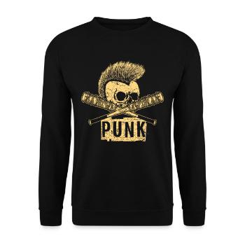 Punk Punk Rock Musique Punks Anarchy Punk Gift - Sweat-shirt Unisexe - noir - Devant - Alina (178cm) & Michal (187cm)