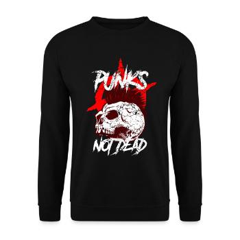 Punk Punk Rock Music Punks Anarchy Punk Gift - Unisex Sweatshirt - black - Front - Alina (178cm) & Michal (187cm)
