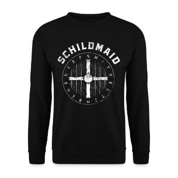 Viking Odin Viking bouclier femme de ménage - Sweat-shirt Unisexe - noir - Devant - Alina (178cm) & Michal (187cm)