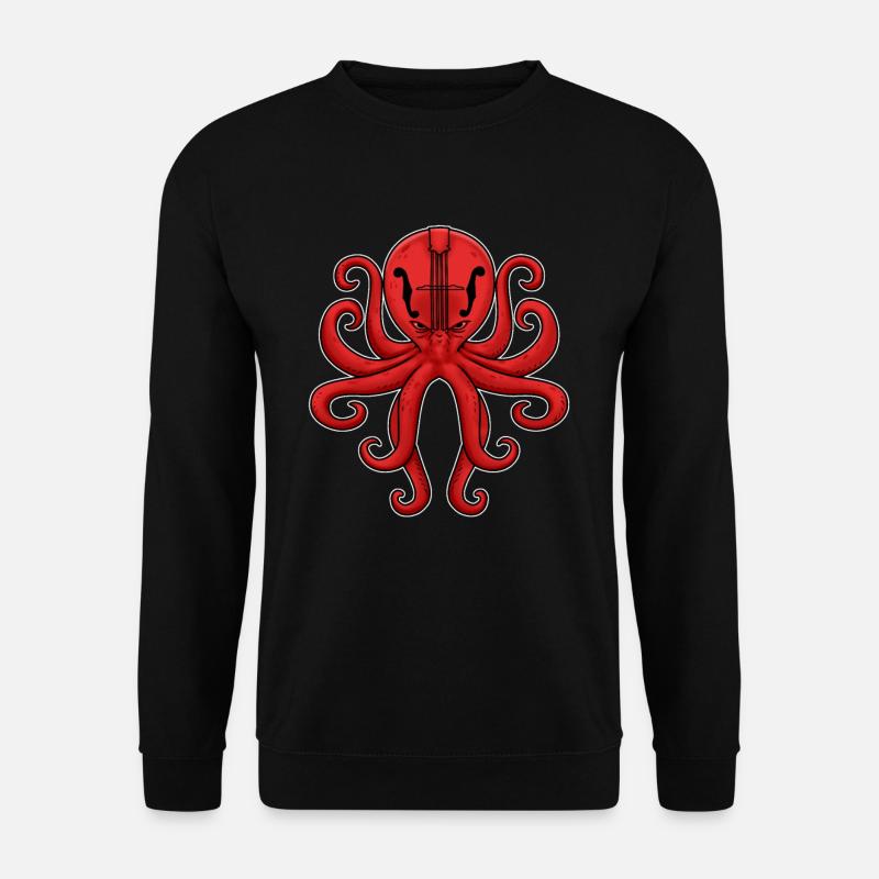 Mandoline Bluegrass Geschenk Oktopus Mandoline - Unisex Pullover - Schwarz