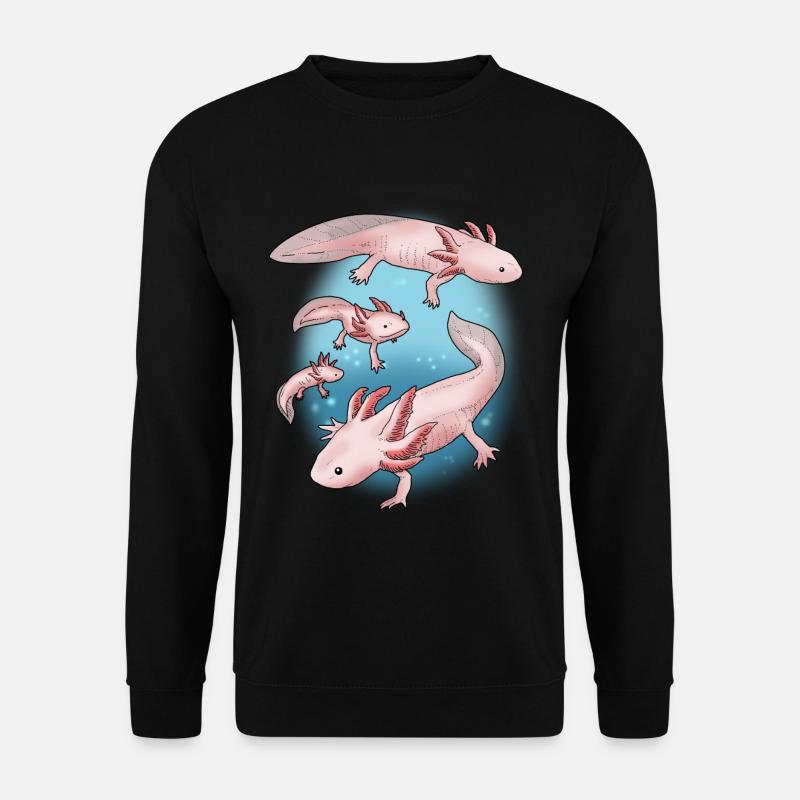 Axolotl Geschenk Unterwasser Lebewesen Axolotl - Unisex Pullover - Schwarz