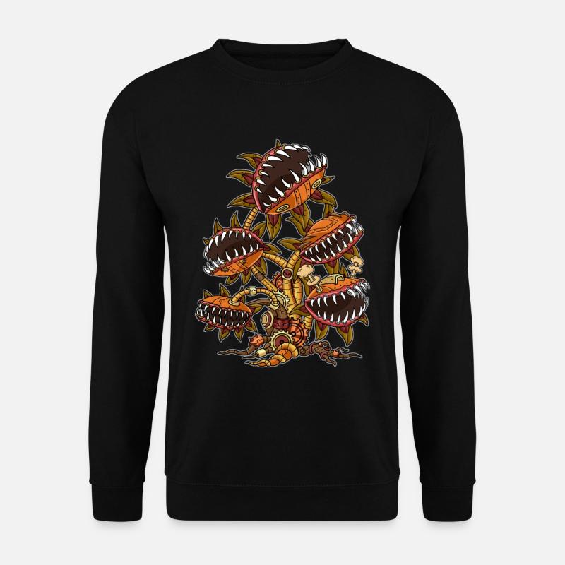 Fleischfressende Venus Fliegenfalle Steampunk - Unisex Pullover - Schwarz