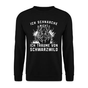 Jäger Jagd Drückjagd Schwarzwild Jagdhund Geschenk - Unisex Pullover - Schwarz - Vorne - Alina (178cm) & Michal (187cm)