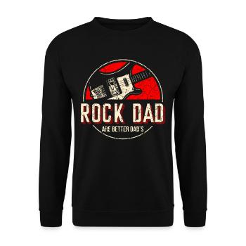 Guitare cadeau fête des pères Rock Dad Rock and Roll - Sweat-shirt Unisexe - noir - Devant - Alina (178cm) & Michal (187cm)