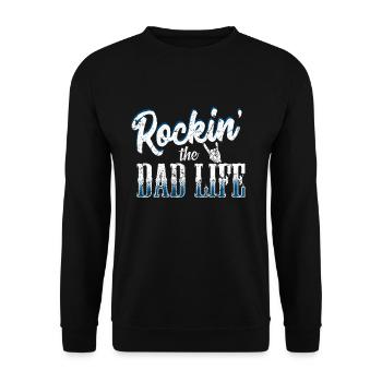 Guitare cadeau fête des pères Rock Dad Rock and Roll - Sweat-shirt Unisexe - noir - Devant - Alina (178cm) & Michal (187cm)