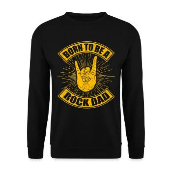 Rock Papa Rock et Roll Fête des Pères Cadeaux - Sweat-shirt Unisexe - noir - Devant - Alina (178cm) & Michal (187cm)