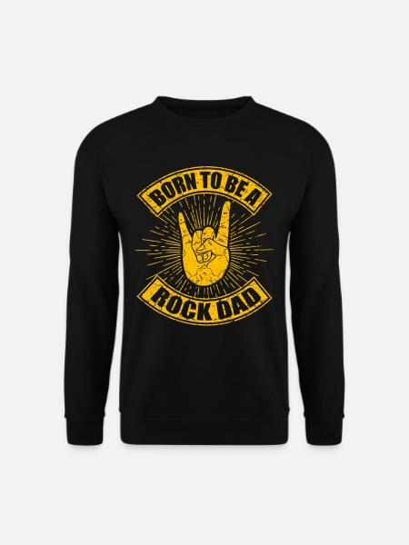Rock Papa Rock und Roll Vatertag Geschenk - Unisex Pullover - Schwarz
