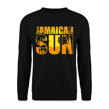 Jamaika Flagge Karibik Urlaub Jamaica Strand - Unisex Pullover - Schwarz - Vorne - Alina (178cm) & Michal (187cm)