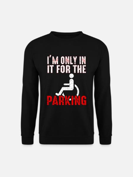 Rollstuhl Humor Behinderung Handicap Geschenk - Unisex Pullover - Schwarz