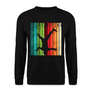 Breakdance danse hip hop rap 80s 90s - Sweat-shirt Unisexe - noir - Devant - Alina (178cm) & Michal (187cm)
