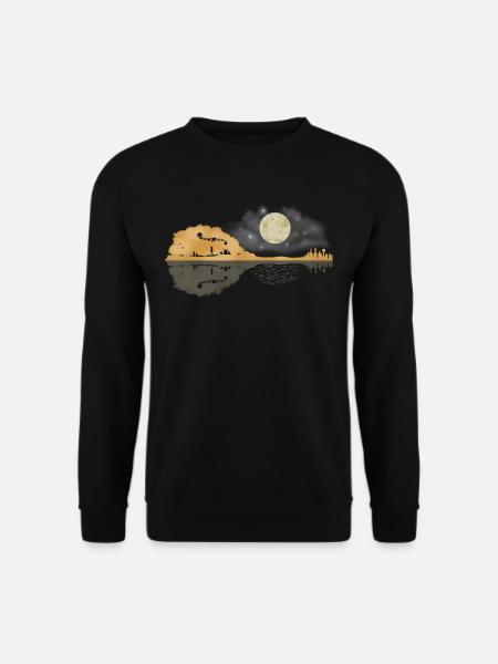 Mandoline Tshirt Bluegrass Country Musik Mandoline - Unisex Pullover - Schwarz