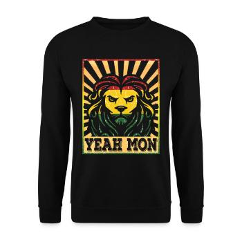 Jamaïque Caraïbes Vacances Jamaïque Rasta Reagge - Sweat-shirt Unisexe - noir - Devant - Alina (178cm) & Michal (187cm)