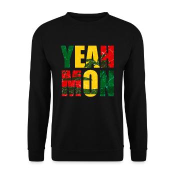 Jamaïque Vacances aux Caraïbes Jamaïque Rasta Reagge Gift - Sweat-shirt Unisexe - noir - Devant - Alina (178cm) & Michal (187cm)