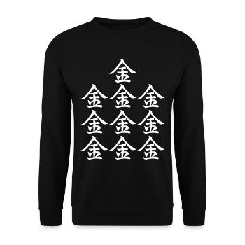 Shogi Japanese chess board game Japan King - Unisex Sweatshirt - black - Front - Alina (178cm) & Michal (187cm)