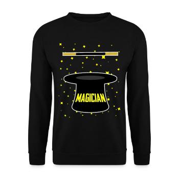 Magicien Magicien Magique Abracadabra Magical - Sweat-shirt Unisexe - noir - Devant - Alina (178cm) & Michal (187cm)