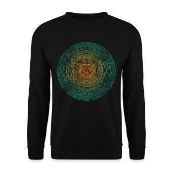Aztec Mayan Aztec Calendar Mexico - Unisex Sweatshirt - black - Front - Alina (178cm) & Michal (187cm)