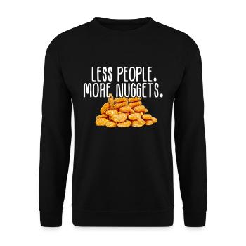 Costume d'Halloween de pépites de poulet manger de la restauration rapide - Sweat-shirt Unisexe - noir - Devant - Alina (178cm) & Michal (187cm)