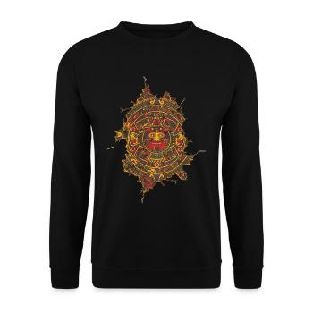 Aztec Mayan Aztec Calendar Mexico - Unisex Sweatshirt - black - Front - Alina (178cm) & Michal (187cm)