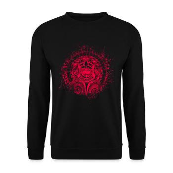 Calendrier Aztèque Maya Aztèque Mexique - Sweat-shirt Unisexe - noir - Devant - Alina (178cm) & Michal (187cm)