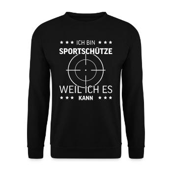 Schießstand Zielscheibe Schießsport Schützenverein - Unisex Pullover - Schwarz - Vorne - Alina (178cm) & Michal (187cm)