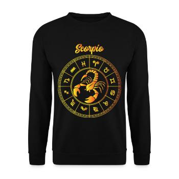 Scorpio Scorpio Zodiac Zodiac Horoscope Star - Unisex Sweatshirt - black - Front - Alina (178cm) & Michal (187cm)