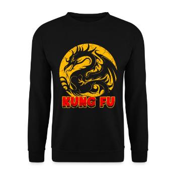 Kung Fu dragon china martial arts martial arts - Unisex Sweatshirt - black - Front - Alina (178cm) & Michal (187cm)